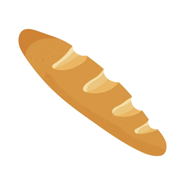 Icône de la baguette française, style dessin animé — Image vectorielle