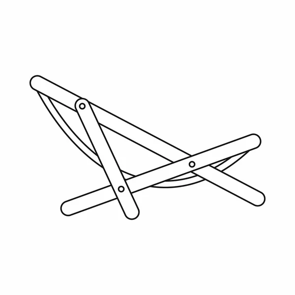 Stranden chaise ikon, dispositionsformat — Stock vektor
