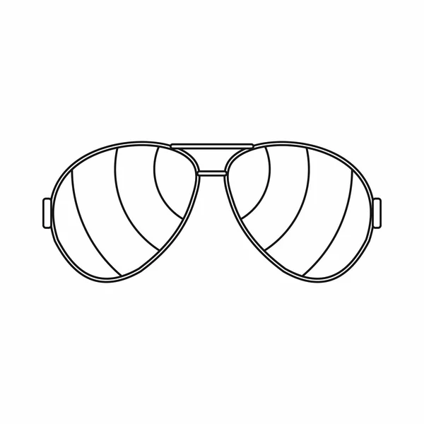 Icône de lunettes, style contour — Image vectorielle