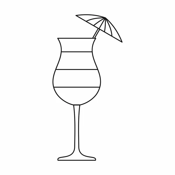 Слоистый коктейль с иконой зонта — стоковый вектор