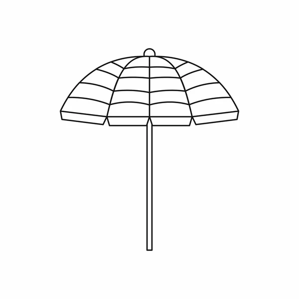 Ikona deštníku na pláži, styl osnovy — Stockový vektor
