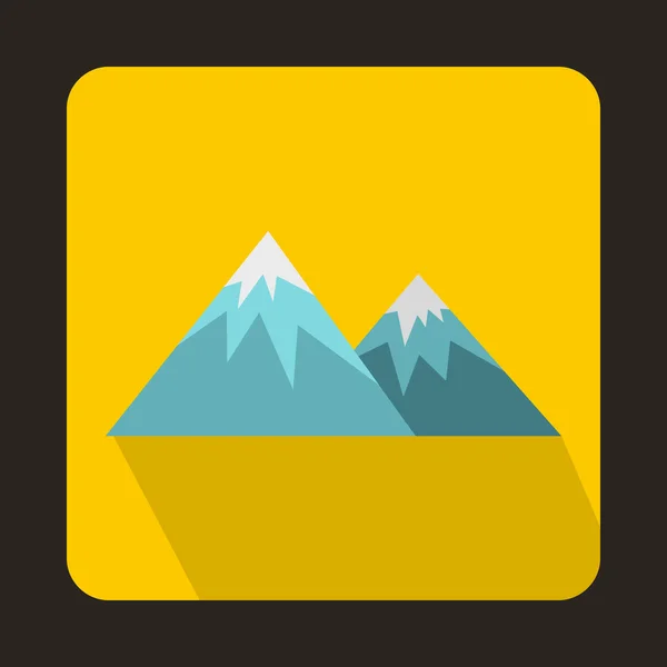 Švýcarské Alpy ikona, ploché styl — Stockový vektor