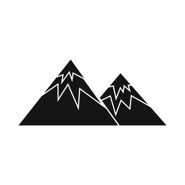 Švýcarské Alpy ikona, jednoduchý styl — Stockový vektor