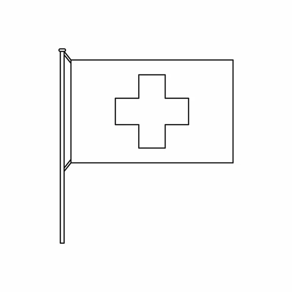 Switzerland drapeau en forme de plus, illustration vectorielle — Image
