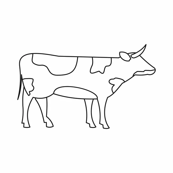 Switzerland cow icon, outline style — Stock Vector