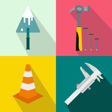 Mimari afiş ayarla, stil düz