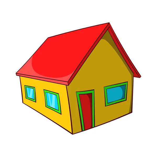 Icône immobilière, style dessin animé — Image vectorielle