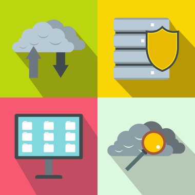 Veritabanı Başlık seti, düz stil