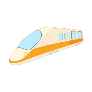 Modern yüksek hızlı yolcu banliyö tren simgesi
