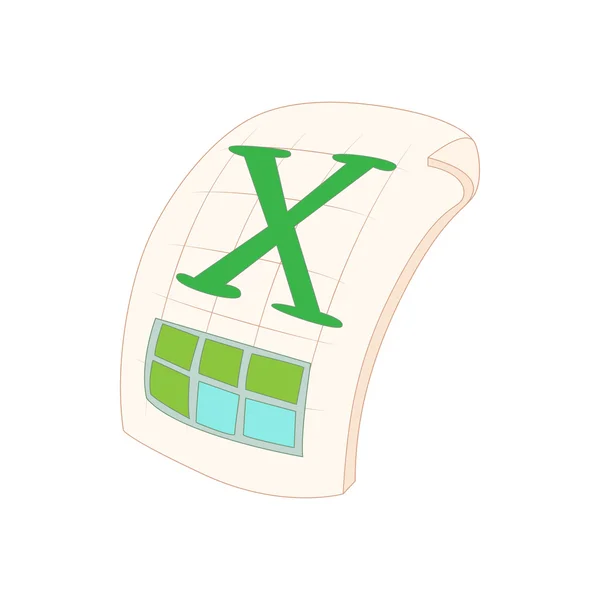 Xls-ikonen i tecknad stil — Stock vektor