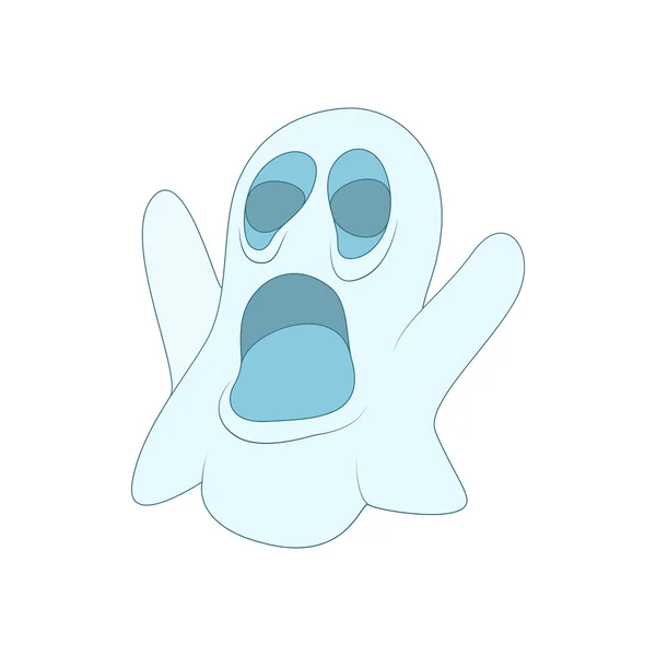 Icono fantasma de Halloween en estilo de dibujos animados — Archivo Imágenes Vectoriales