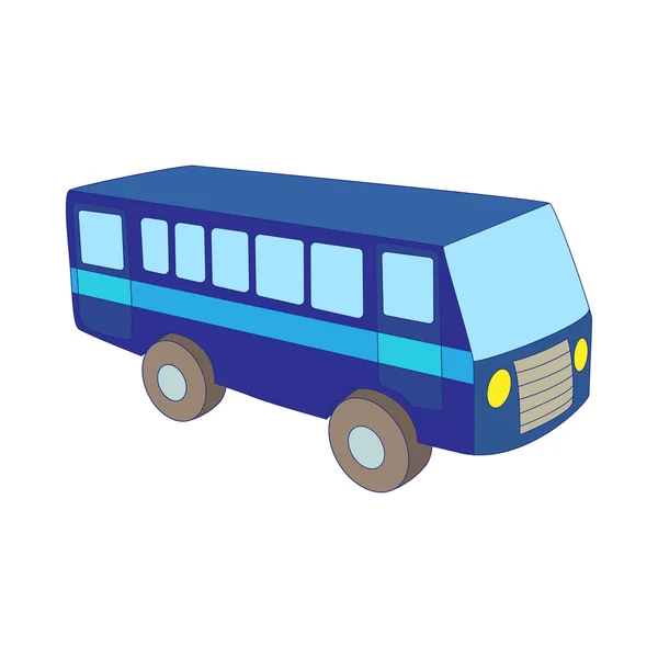 Icono de autobús azul en estilo de dibujos animados — Vector de stock