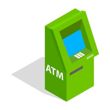 ATM simgesi, izometrik 3d stili