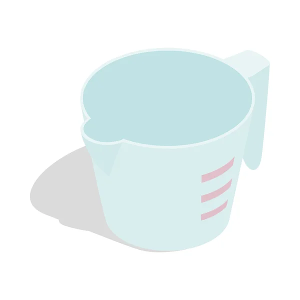 Measuring cup icon, isometric 3d style — Stock Vector