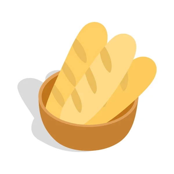 Refresh loaves icon, isometric 3d style — стоковый вектор