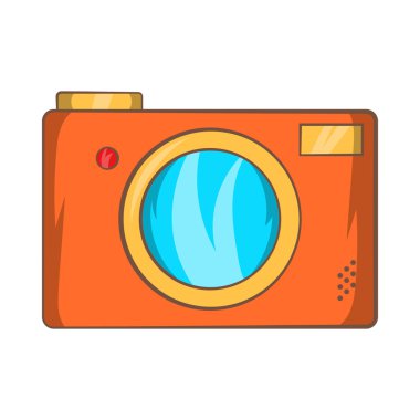 Retro fotoğraf kamera simgesi, karikatür tarzı