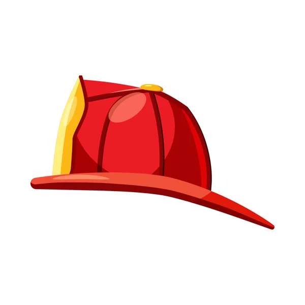 Helm voor het pictogram van een brandweerman, cartoon stijl — Stockvector