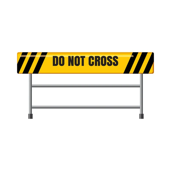 Overschrijden geen verkeer barrière pictogram, cartoon stijl — Stockvector