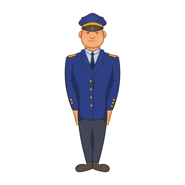 Икона полицейского в стиле мультфильма — стоковый вектор