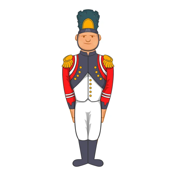 French Army soldier in uniform icon, cartoon style — Stock Vector