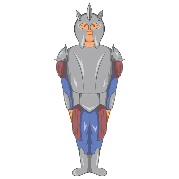 Icona cavaliere medievale in stile cartone animato — Vettoriale Stock