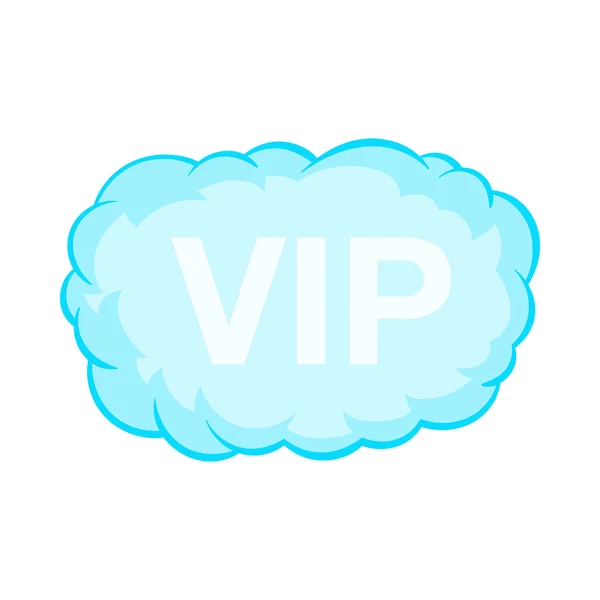 Palavra VIP em um ícone de nuvem, estilo cartoon — Vetor de Stock