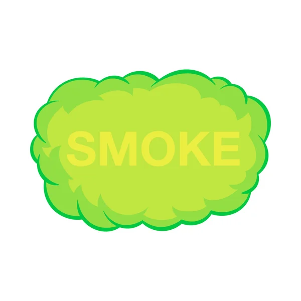 Icona nuvola di fumo in stile cartone animato — Vettoriale Stock