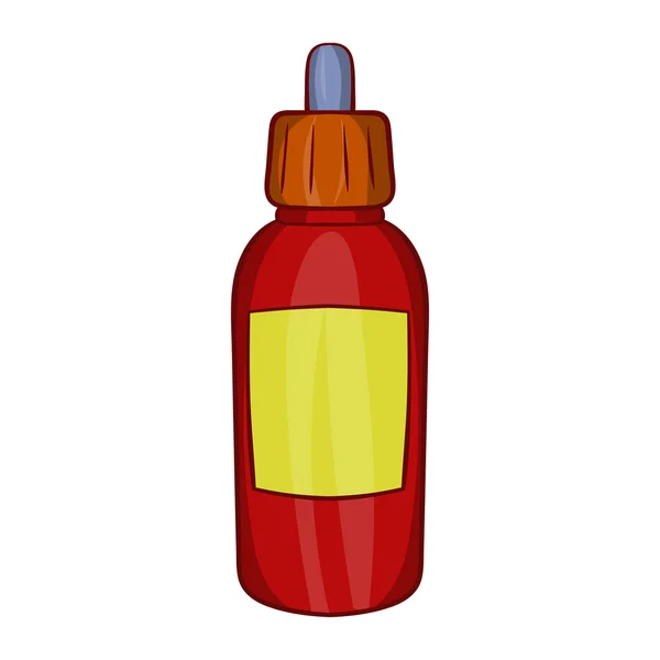 Riempi la bottiglia con l'icona della pipetta, stile cartone animato — Vettoriale Stock