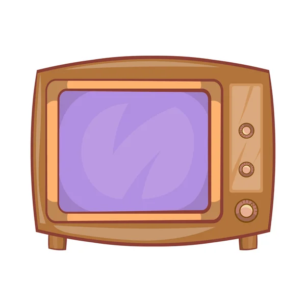 Icona tv retrò in stile cartone animato — Vettoriale Stock