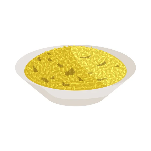 Icône riz jaune, style dessin animé — Image vectorielle