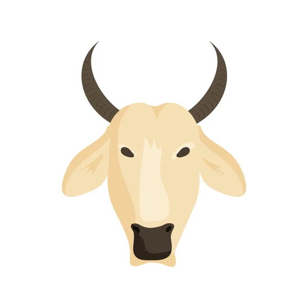 Icono de vaca, estilo de dibujos animados — Vector de stock