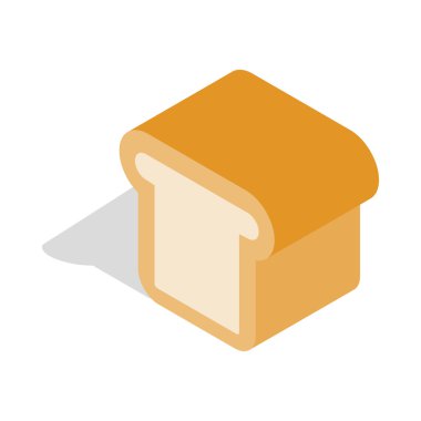 Ekmek simgesi, izometrik 3d stili