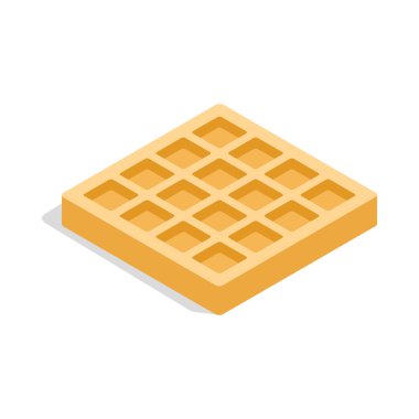 Waffle simgesi, izometrik 3d stili