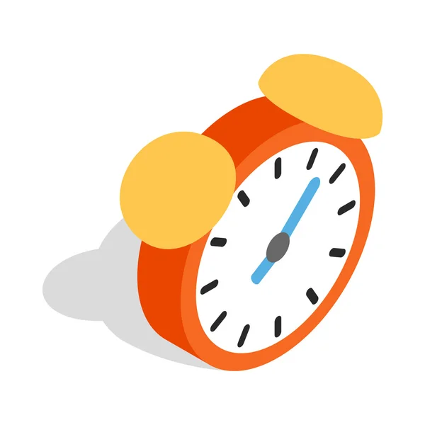 Väckarklocka-ikonen, isometrisk 3d-stil — Stock vektor