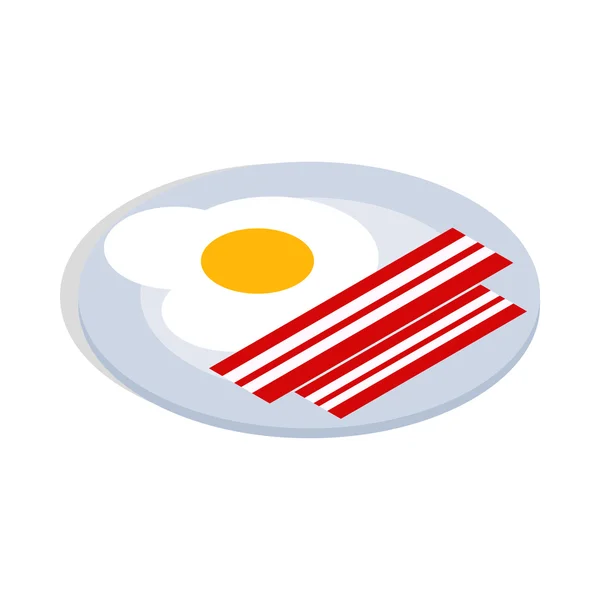 Icono de huevos revueltos, estilo isométrico 3d — Archivo Imágenes Vectoriales
