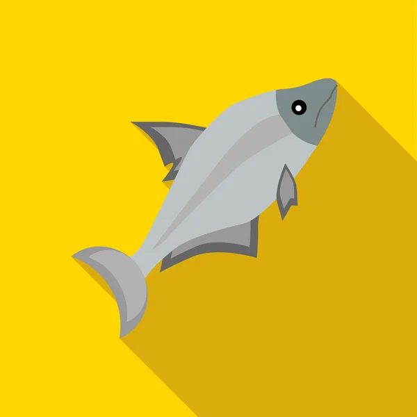Fisch-Ikone im flachen Stil — Stockvektor