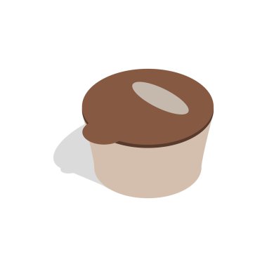 Gıda depolama simgesini için kahverengi plastik konteyner