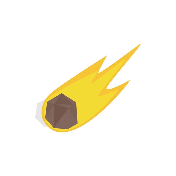 Spadający meteor z długim ogonem ikona — Wektor stockowy