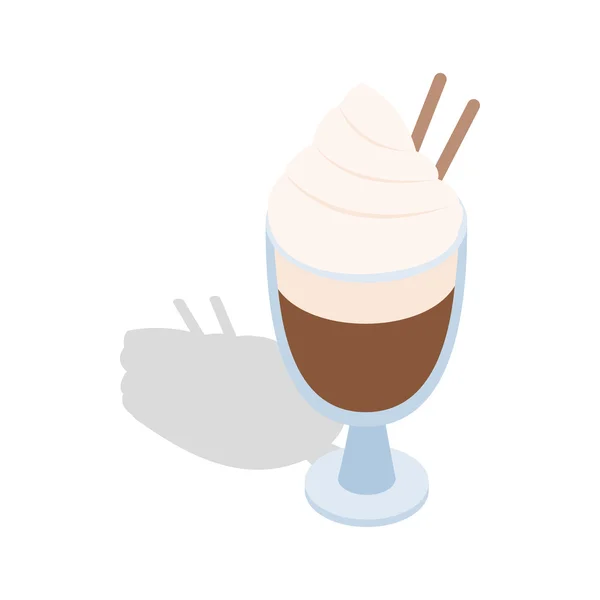 Latte Coffee mit Zimtstangen-Symbol — Stockvektor