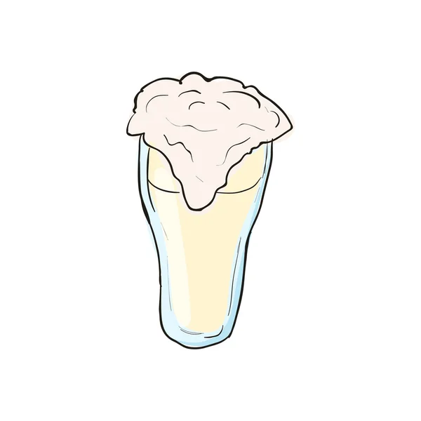Icono de vaso de cerveza, estilo de dibujos animados — Vector de stock