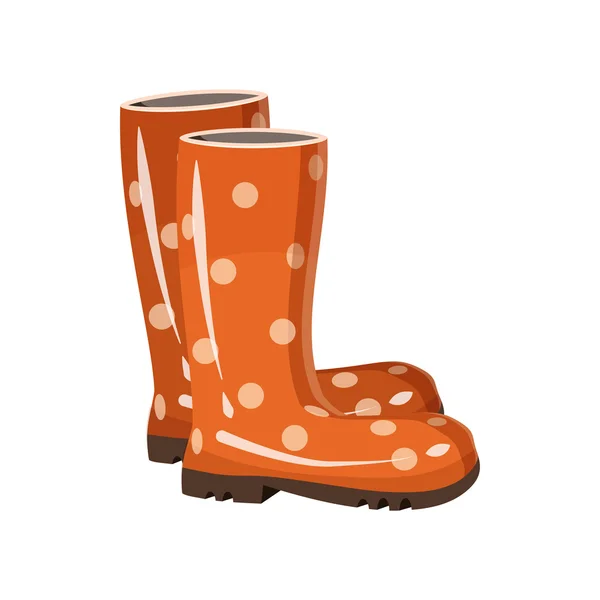 Stylish rubber boots icon, cartoon style — Stock Vector