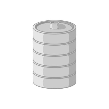 Alüminyum varil bira simgesi, karikatür tarzı