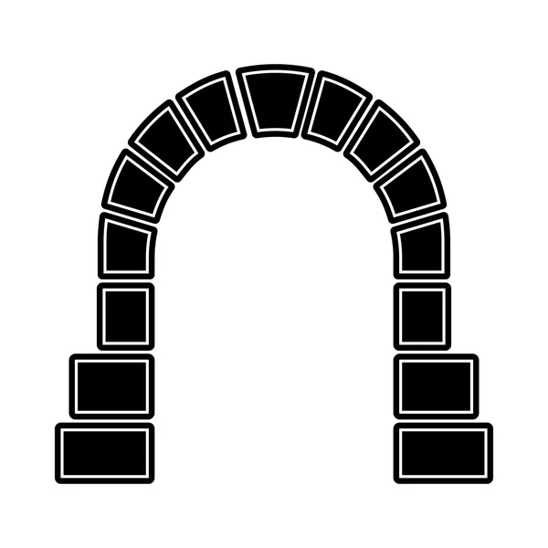 Tren tüneli simgesi, basit tarzı giriş — Stok Vektör