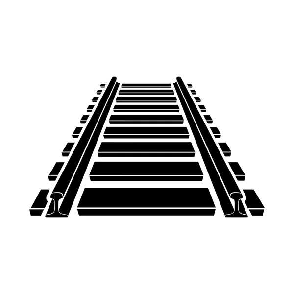 Eisenbahn-Ikone, einfacher Stil — Stockvektor