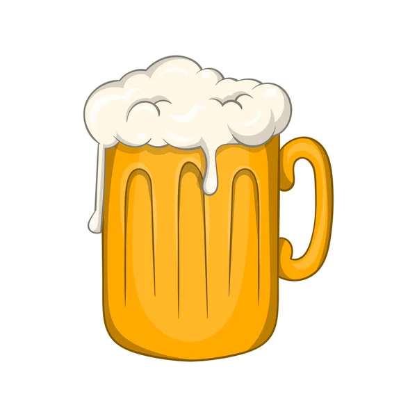 Kubek z piwem ikona, stylu cartoon — Wektor stockowy