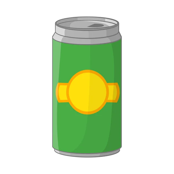 Aluminiumdosen für Bier-Ikone, Cartoon-Stil — Stockvektor