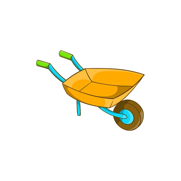 Garden wheelbarrow icon, cartoon style — Stock Vector