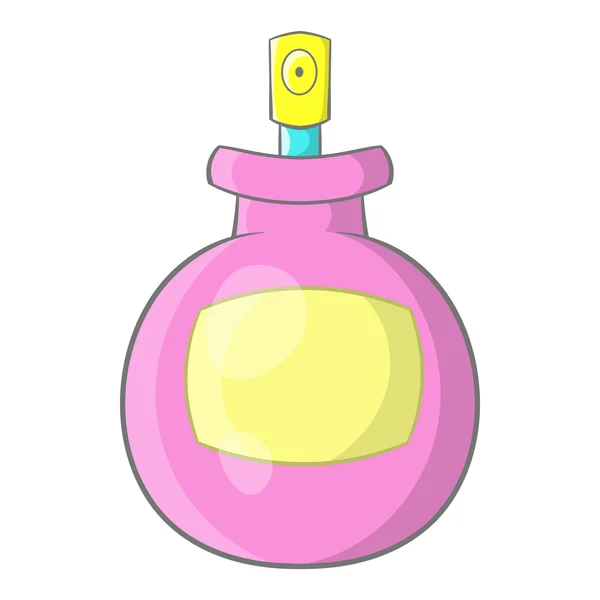 Flacon perfume femenino rosa con icono de pulverizador — Vector de stock