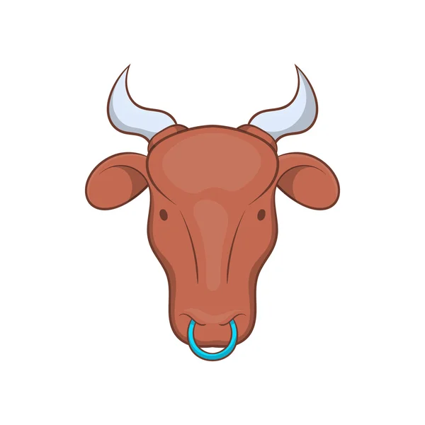 Indian cow icon in cartoon style — Stock Vector