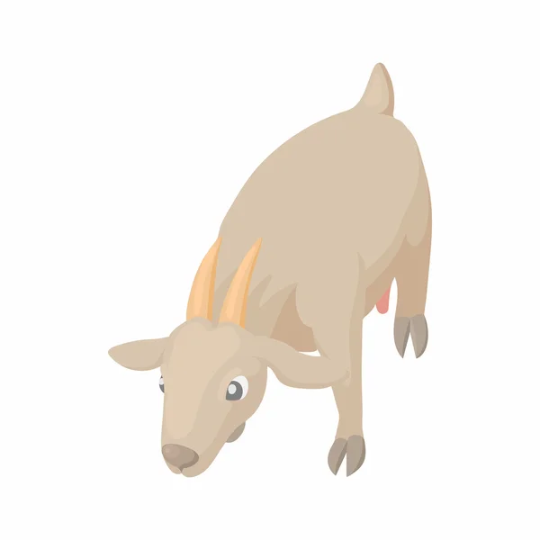 Icono de vaca gris en estilo de dibujos animados — Vector de stock